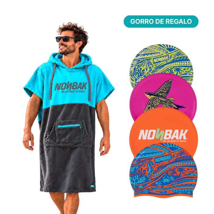 Poncho natación Emerald + Regalo Gorro