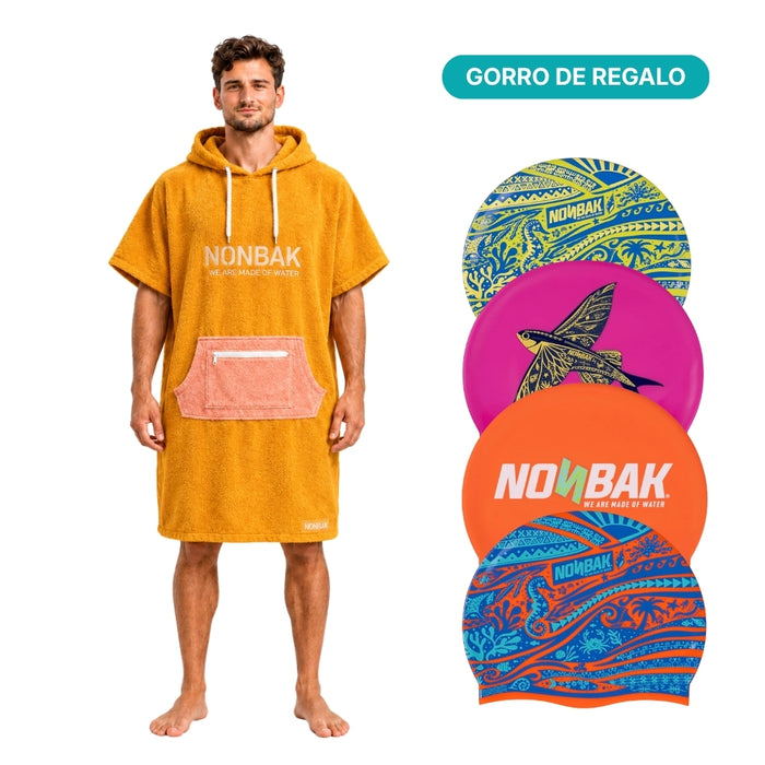 Poncho outdoor mostaza + Regalo Gorro