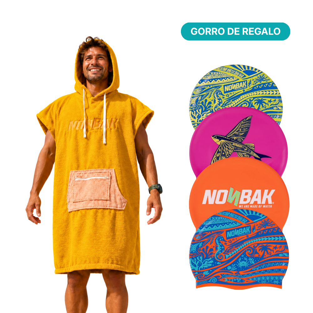 Poncho outdoor mostaza + Regalo Gorro