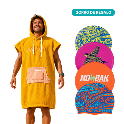 Poncho outdoor mostaza + Regalo Gorro