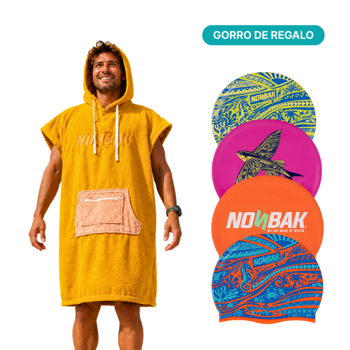 Poncho outdoor mostaza + Regalo Gorro