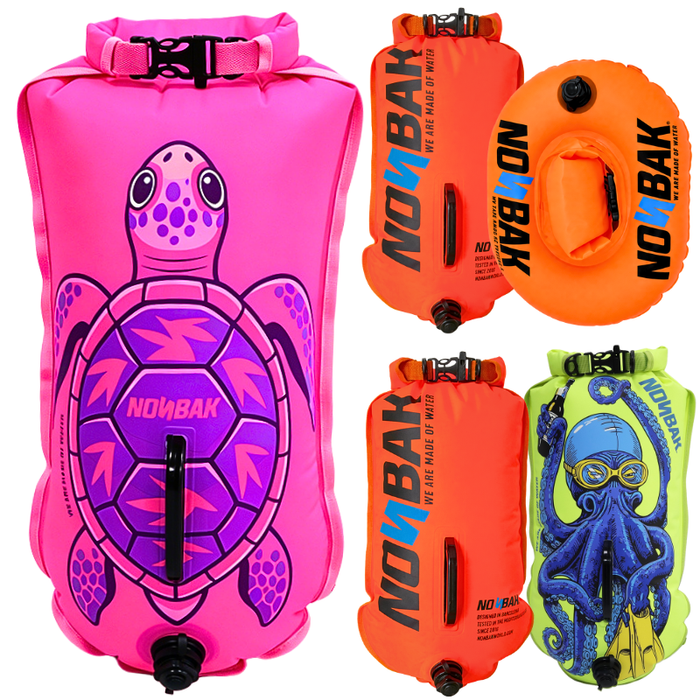 Pack de Boya de Natacion Rosa Tortuga 28L + Boya Extra