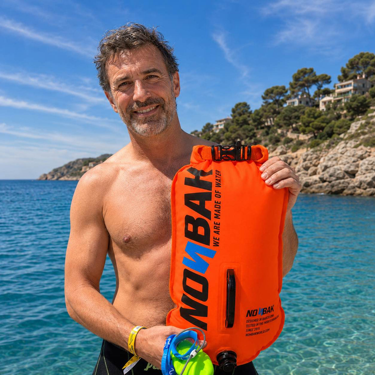 Boya de natación naranja 20L