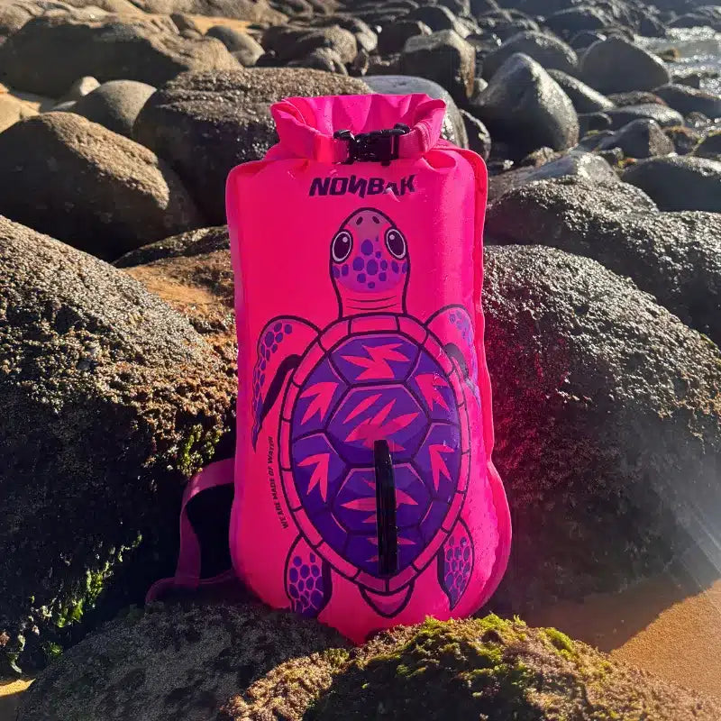 Boya de natación rosa tortuga 28L