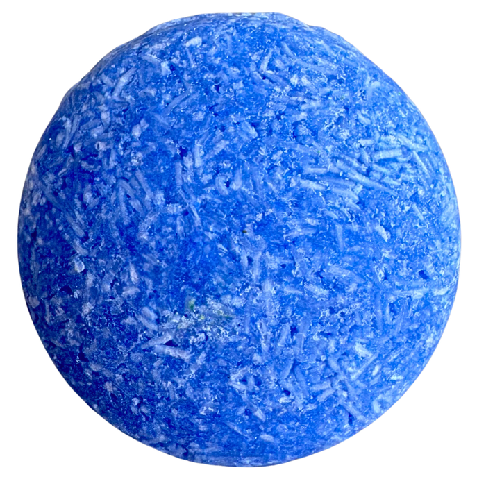 Solid shampoo with indigo and lavender for gray hair