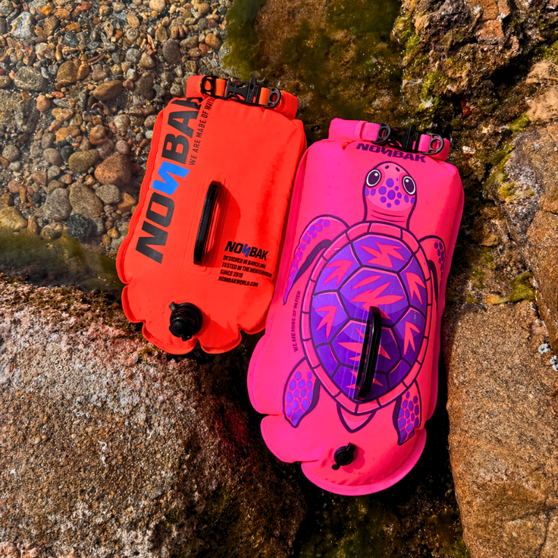 Boya rosa 28L + Boya naranja 20L