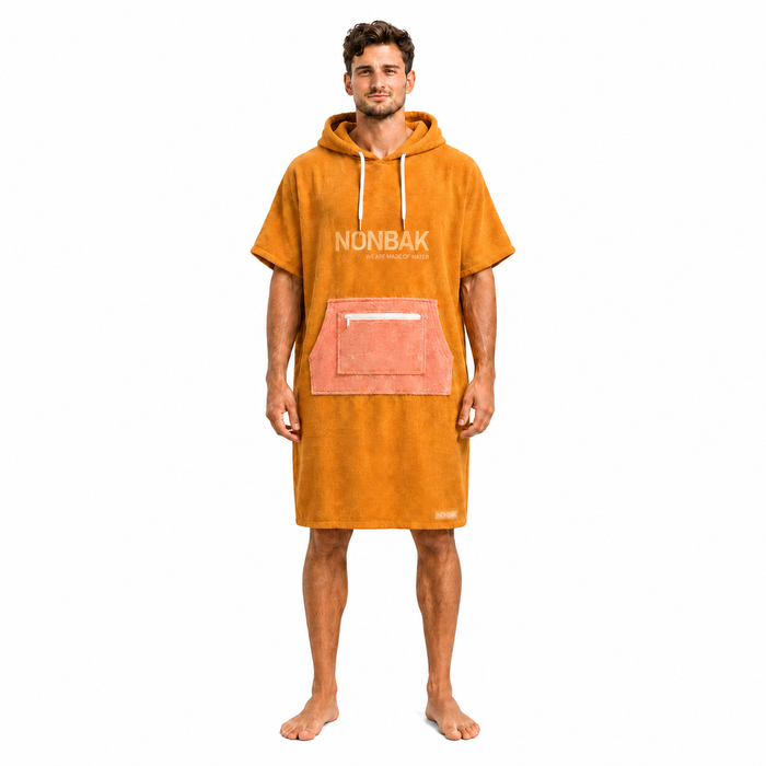 Mustard outdoor poncho