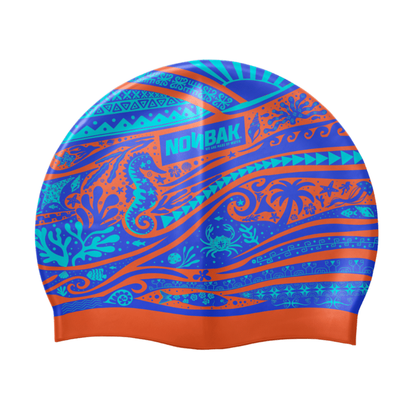 gorro de natación ocean soul naranja